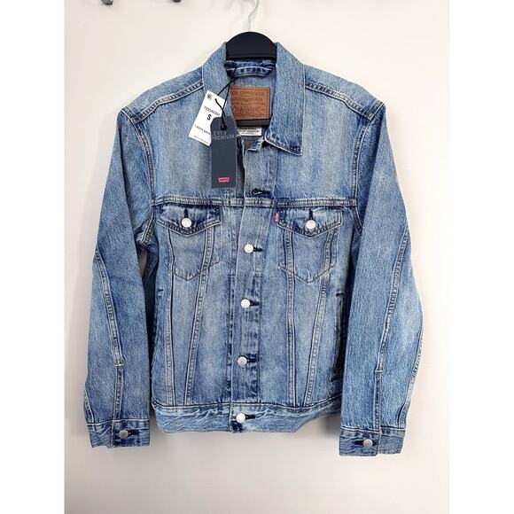 Levis Strauss and Co Premium Jean Jacket Unisex Small Denim Cotton Classic NWT - Picture 1 of 9